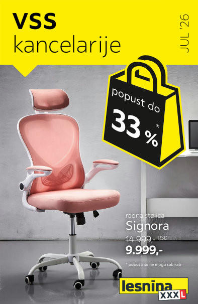 do 33% popusta u Lesnini na kancelarijski namestaj