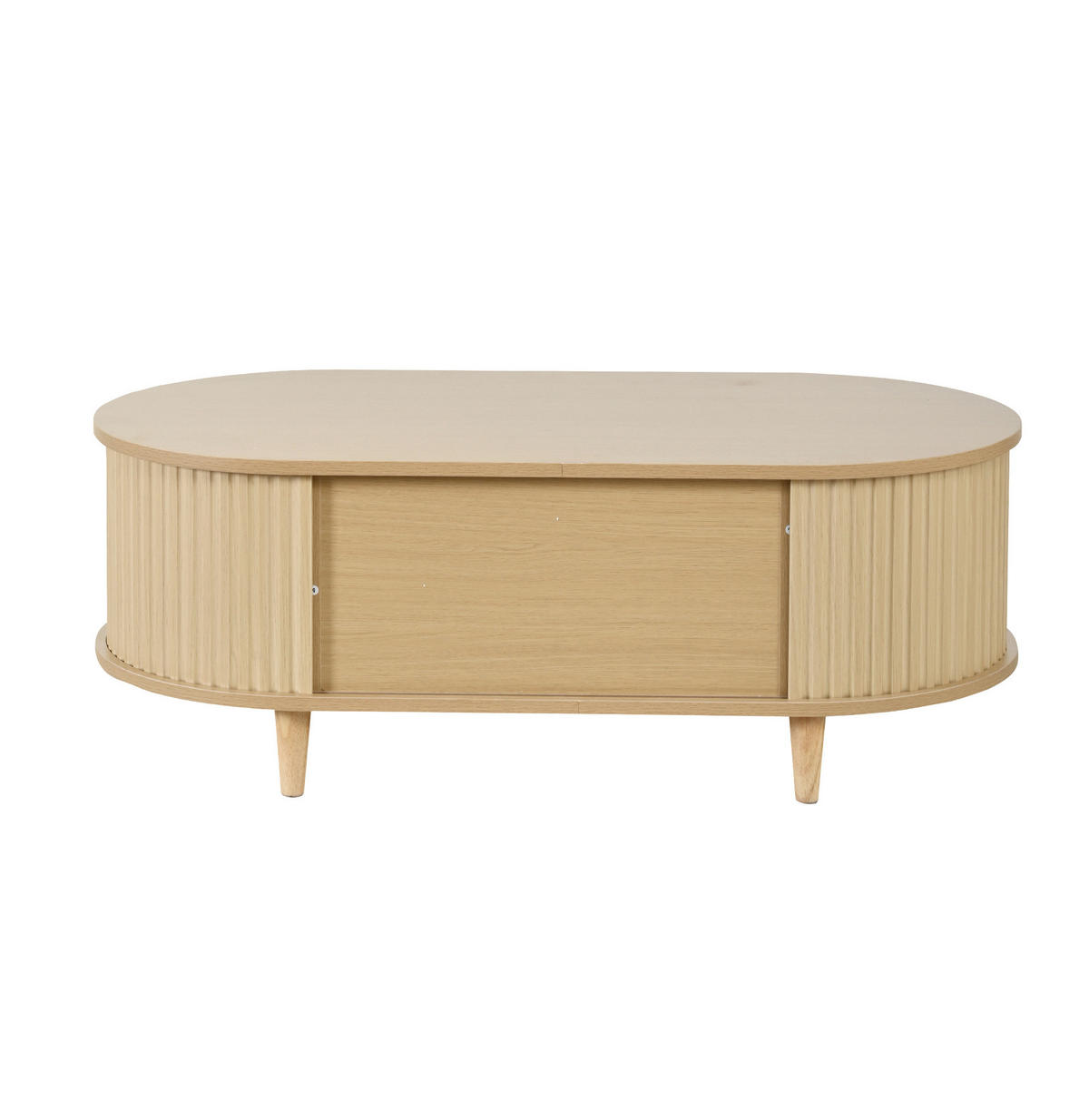 KONFERENČNÍ stolek 100/50/36 cm, dekor dub, MDF, se zásuvkou a roletkami - barva dubu, kompozitní dřevo (100/50/36cm) - BEAOK