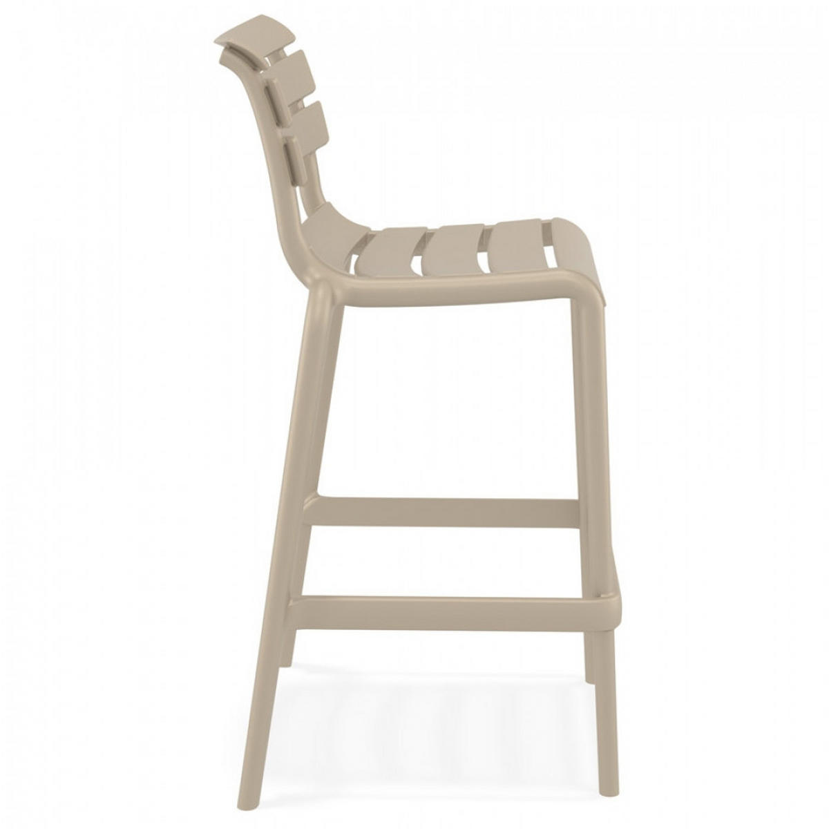 BARHOCKER Mol 53x105x55cm - Taupe, Kunststoff (53/105/55cm) - AlterEgo