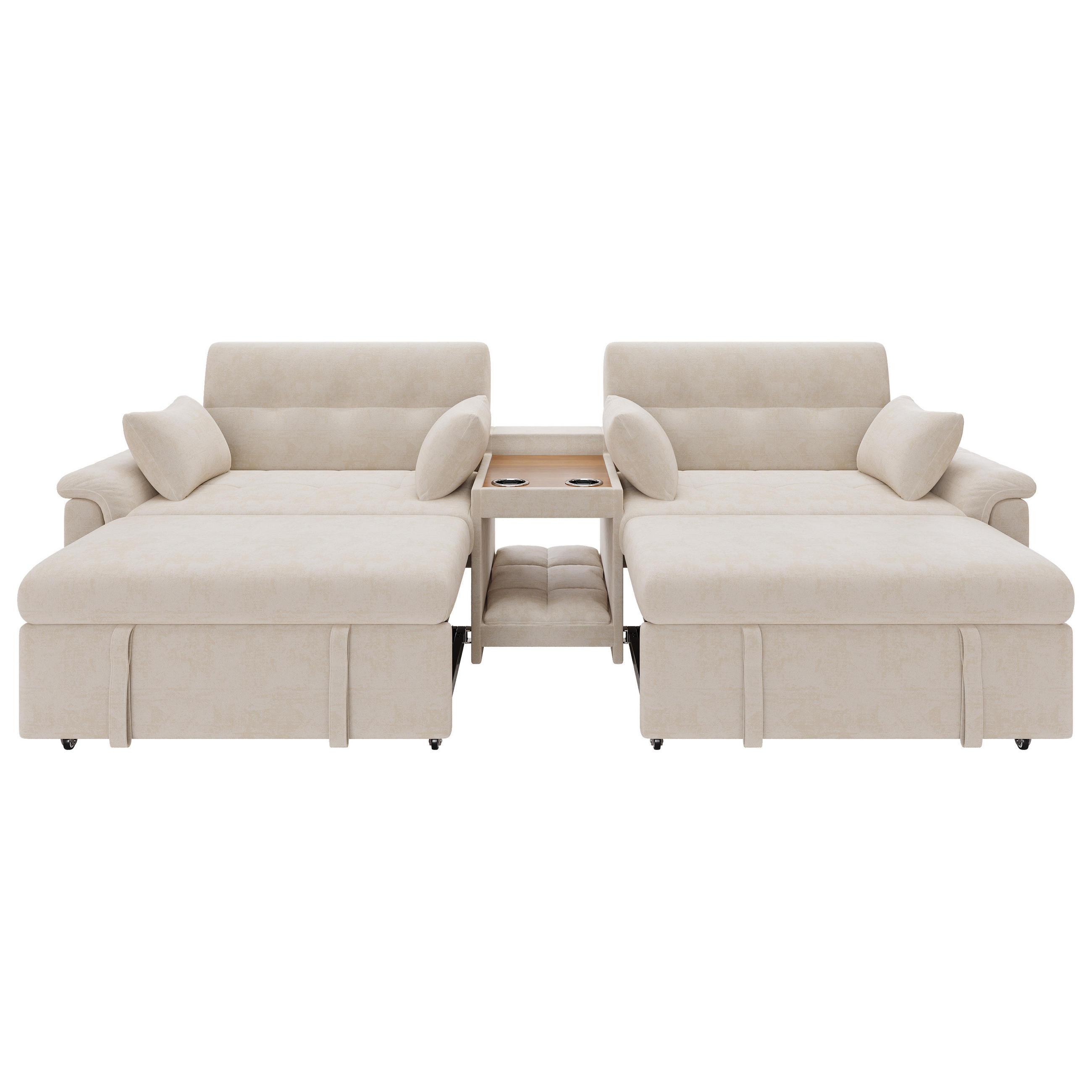 XXXLutz Schlafsofa Beige 138x89x284 cm