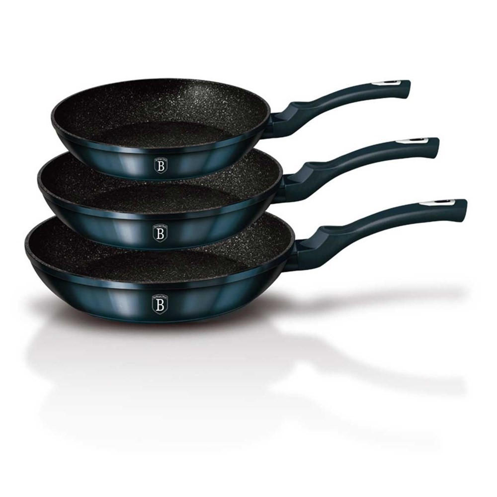 PFANNENSET Blau 50/30/20 cm BH6177 - Blau, Metall - Berlinger Haus