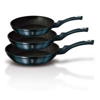 PFANNENSET Blau 50/30/20 cm BH6177 - Blau, Metall - Berlinger Haus