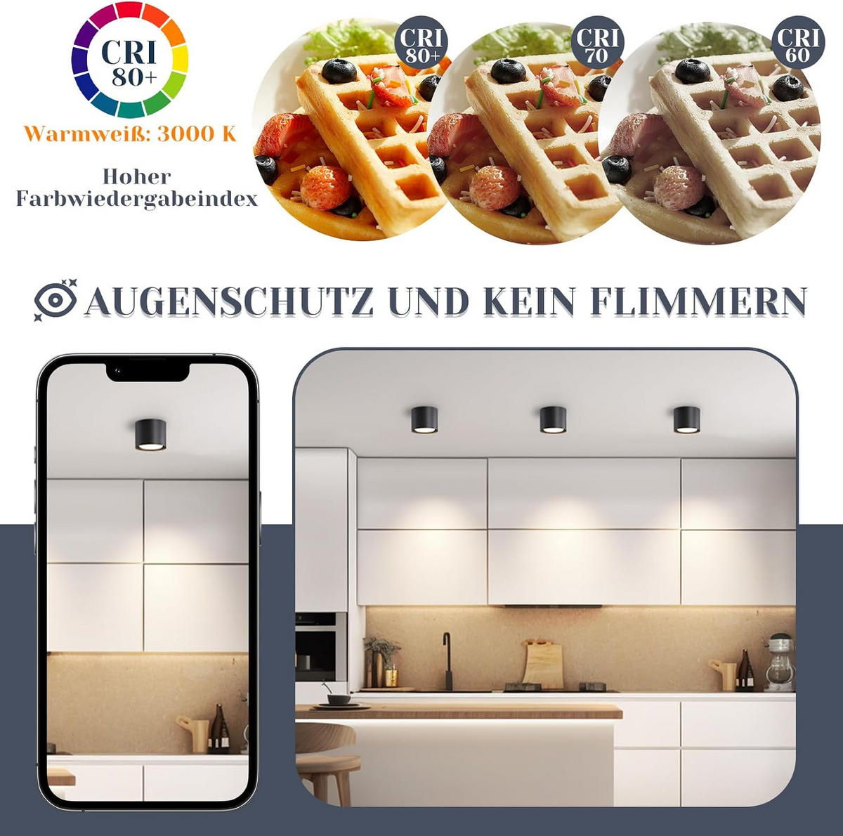 LED-DECKENLEUCHTE Hargenhainbach 10.0/10.0/10 cm - Schwarz, Metall (10/10/10cm) - ZMH