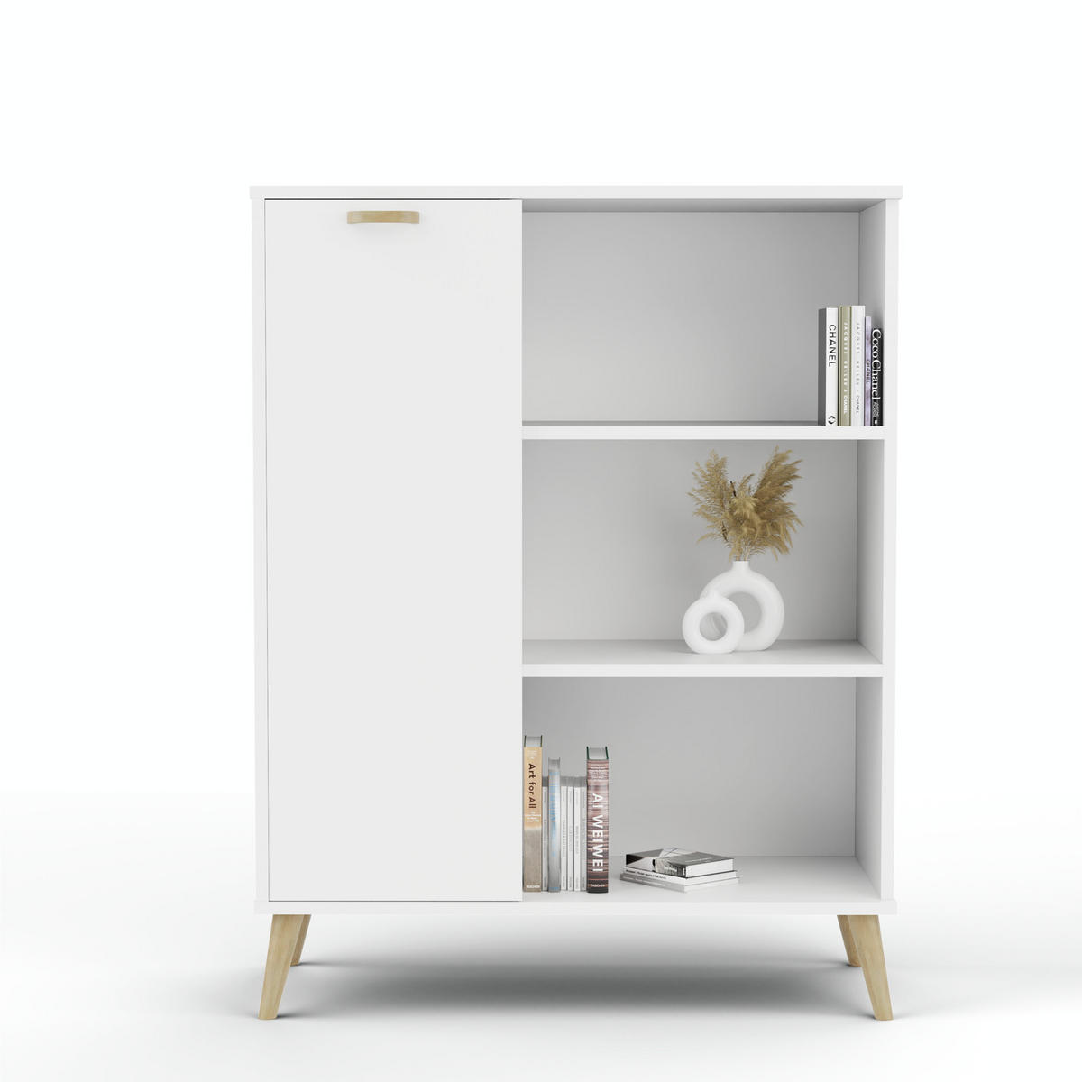 BÜCHERREGAL Fondi - Weiß, Holzwerkstoff (40/116/90cm) - RAUMHIRSCH FURNITURE