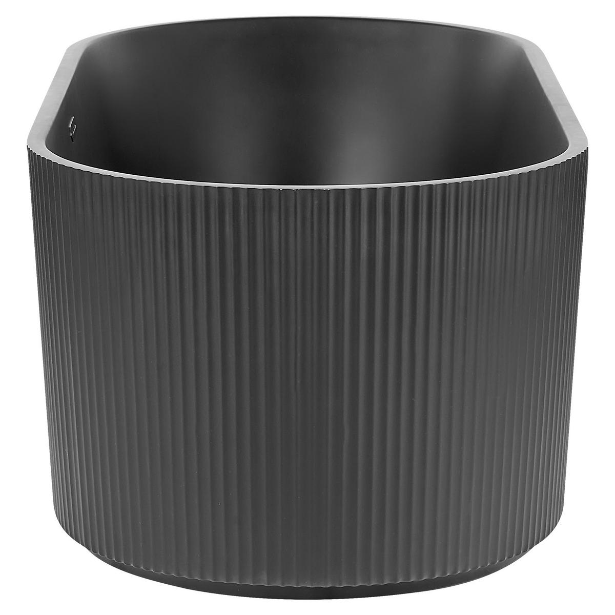 FREISTEHENDE BADEWANNE 81x169x59 cm schwarz Gocta - Schwarz, Kunststoff (81/59/169cm) - Beliani