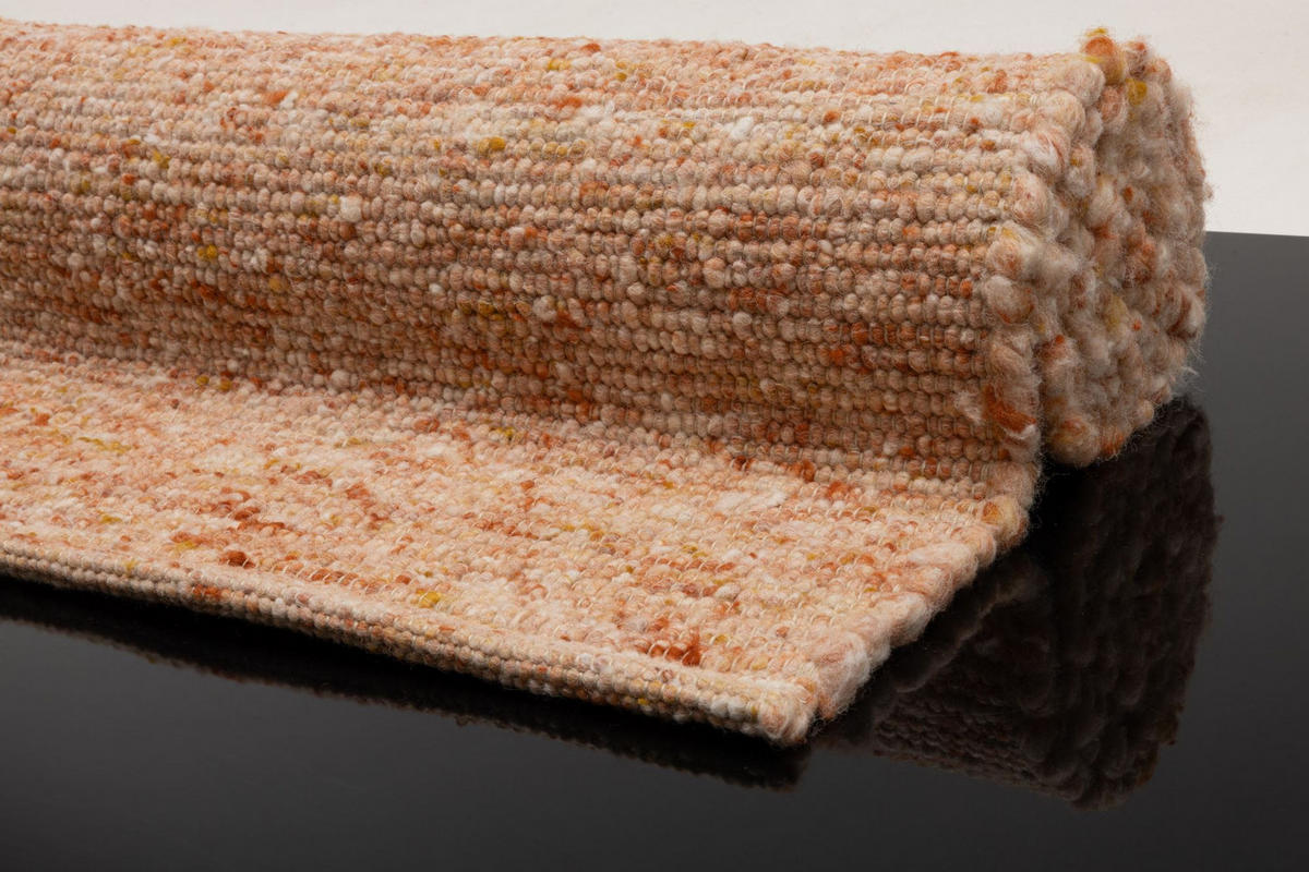 HANDWEBTEPPICH Alm-Freude 70x240 cm - Akaziefarben, Textil (70/240cm) - THEKO