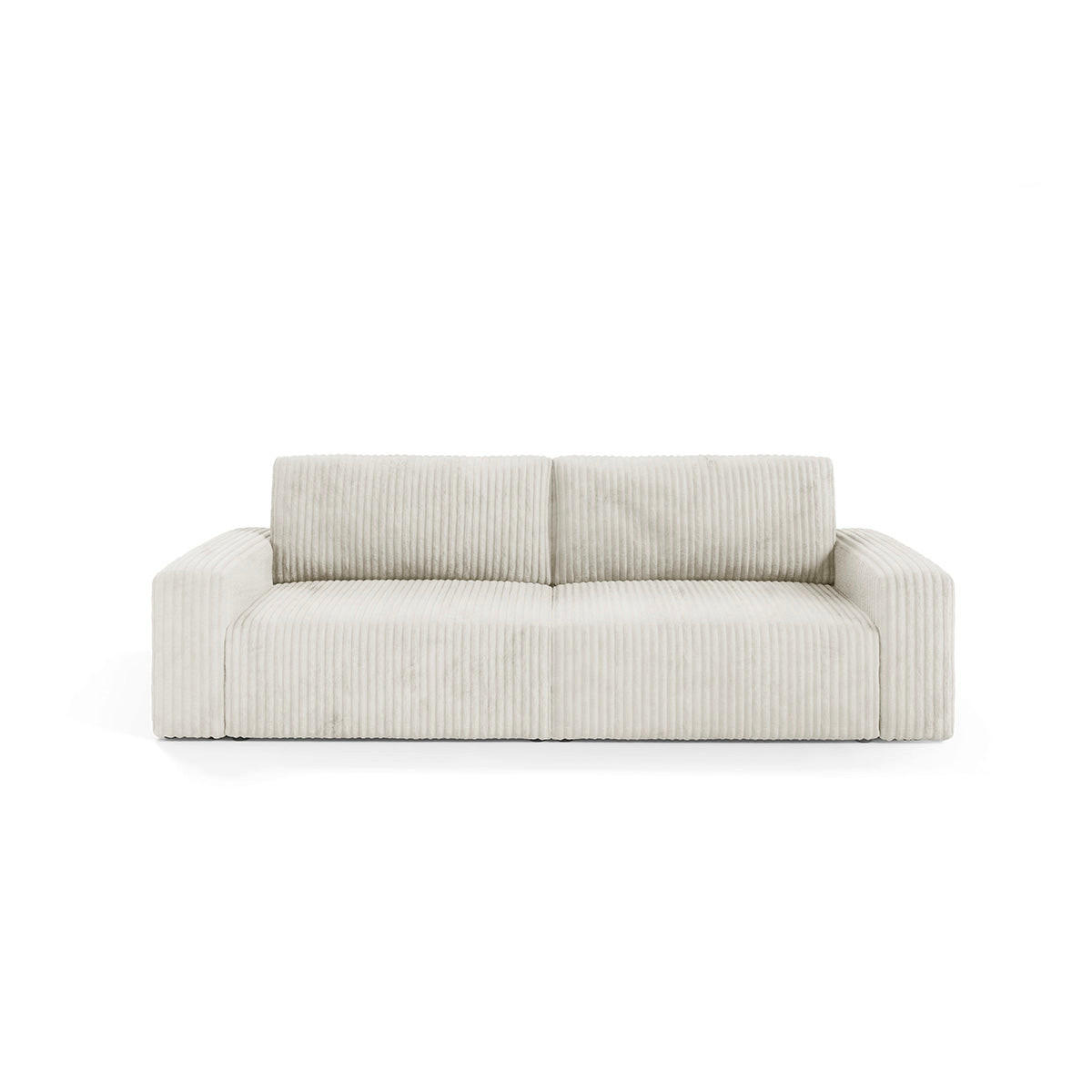 SOFA Angela 3 Sitzplätze Gebrochenes Weiß - Weiß, Holz (252/86/105cm) - Petits-meubles