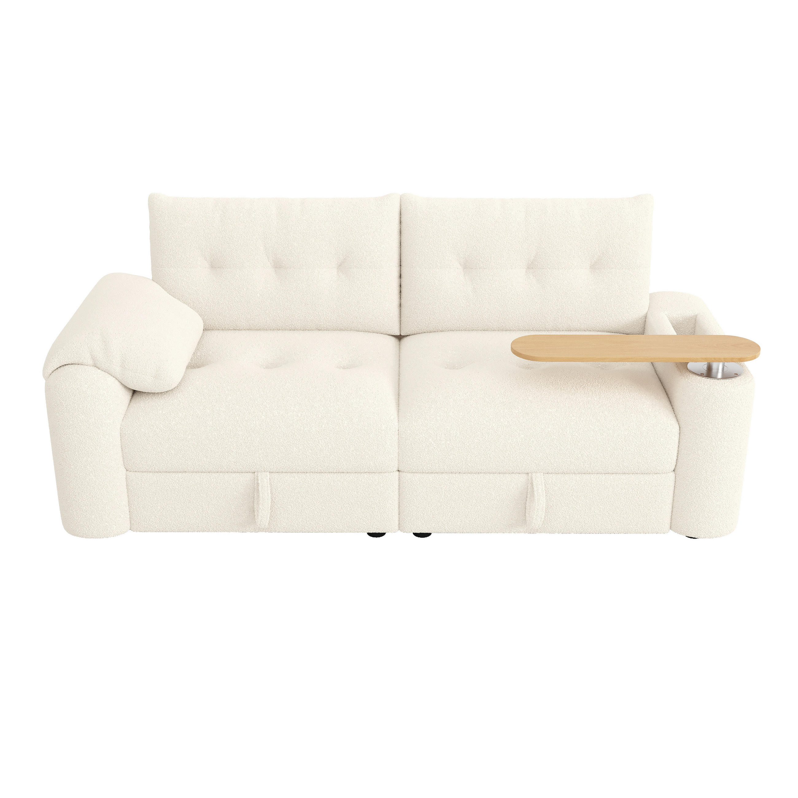 Urban Meuble 3 MÍSTNÁ POHOVKA teddy béžová, modulární 207 cm s odkládacím stolkem