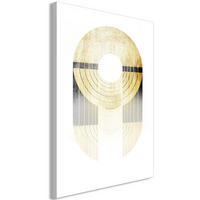 KUNSTDRUCK Weiß 40/60 cm - Goldfarben/Weiß, Textil (40/60cm) - KUNSTLOFT