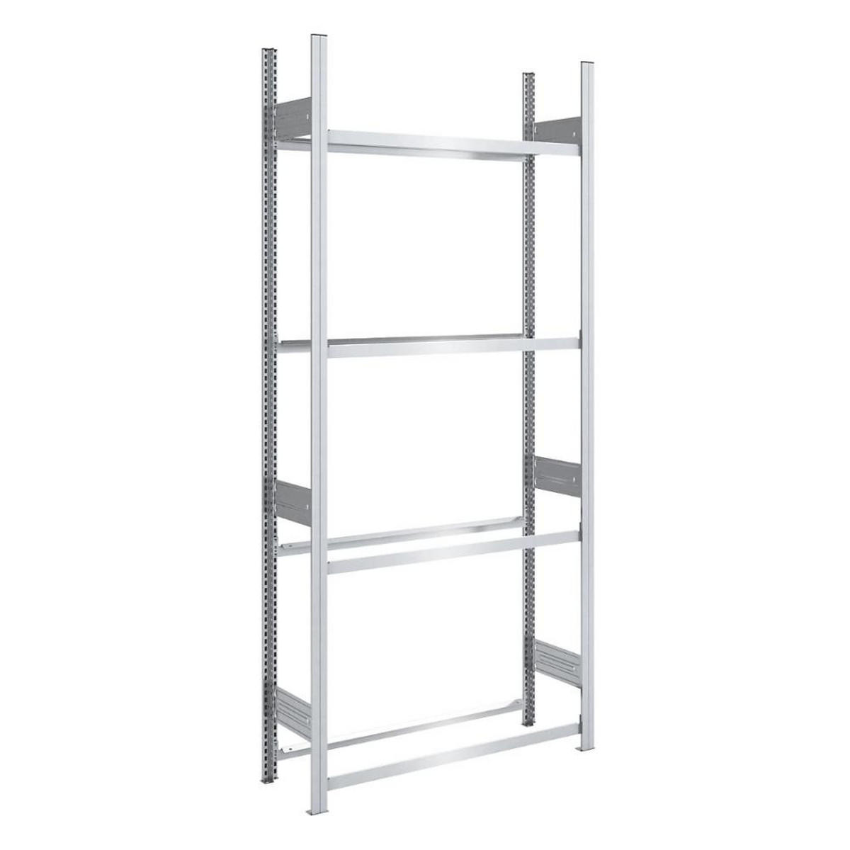 REIFENREGAL TIRE PRO 250x100x43cm 4 Ebenen 150kg Fachlast Bis zu 5 Reifen pro Ebene Verzinkt - Silberfarben, Metall (100/250/43cm) - PROREGAL