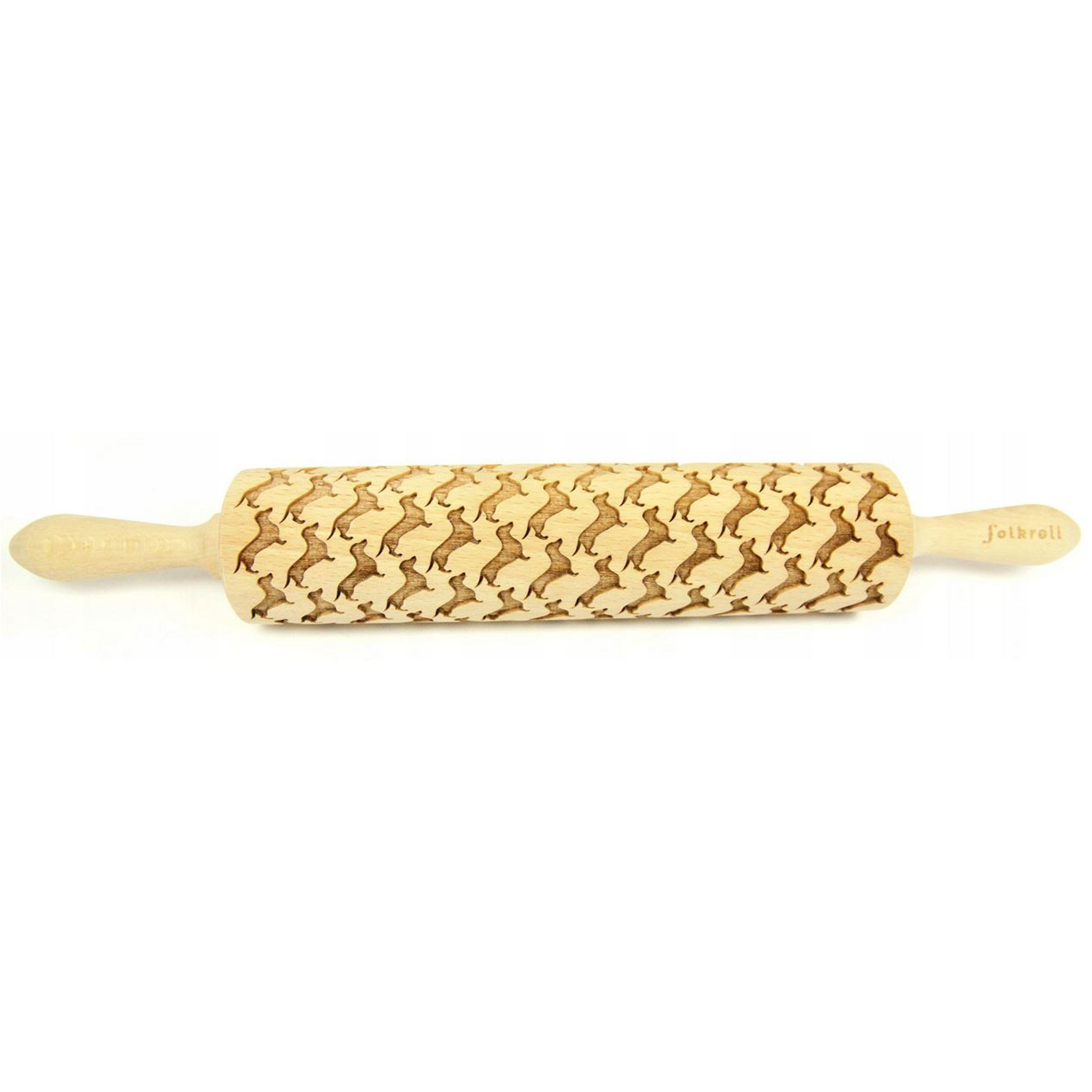 TEIGROLLE Dackel Sonderedition, groß, 43 cm, Buchenholz - Braun, Holz (43cm) - Folkroll