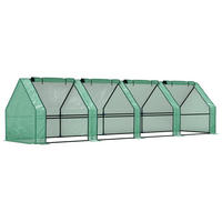 GEWÄCHSHAUS PE Stahl Grün - Grün, Metall (90/90/360cm) - Outsunny