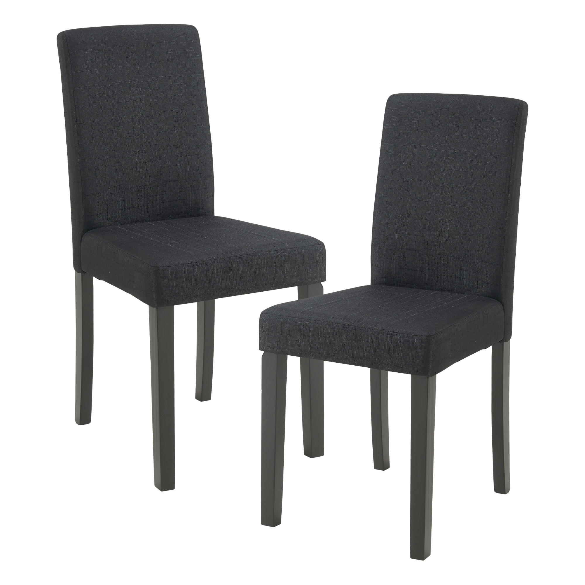 ESSZIMMERSTUHL-SET 2 TLG. Hamburg - Schwarz, Holz/Textil (43/89/54cm) - [en.casa]