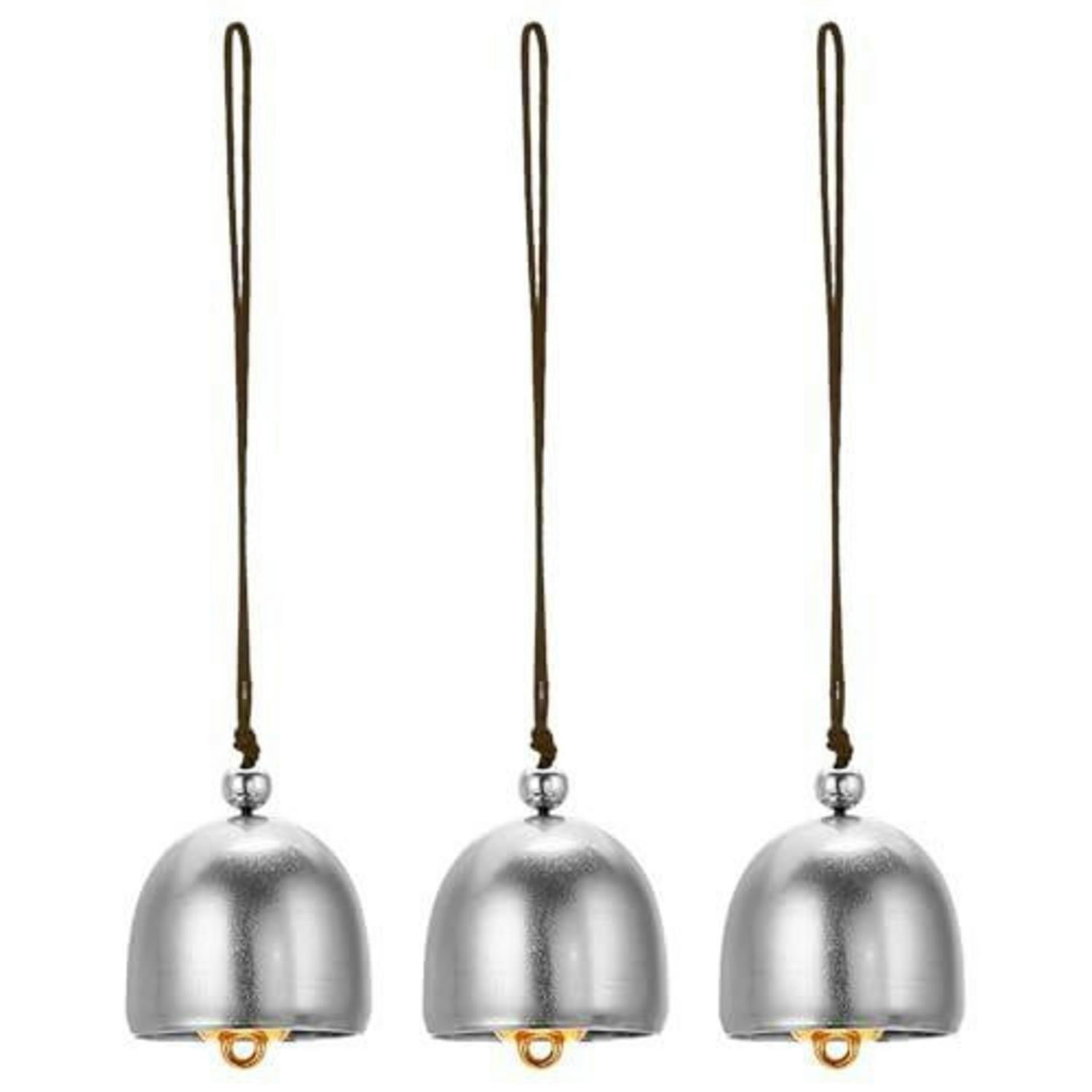 WINDSPIEL 3-teiliges Set Metall Silber/Braun - Multicolor, Metall (13/2.8/2.8cm)