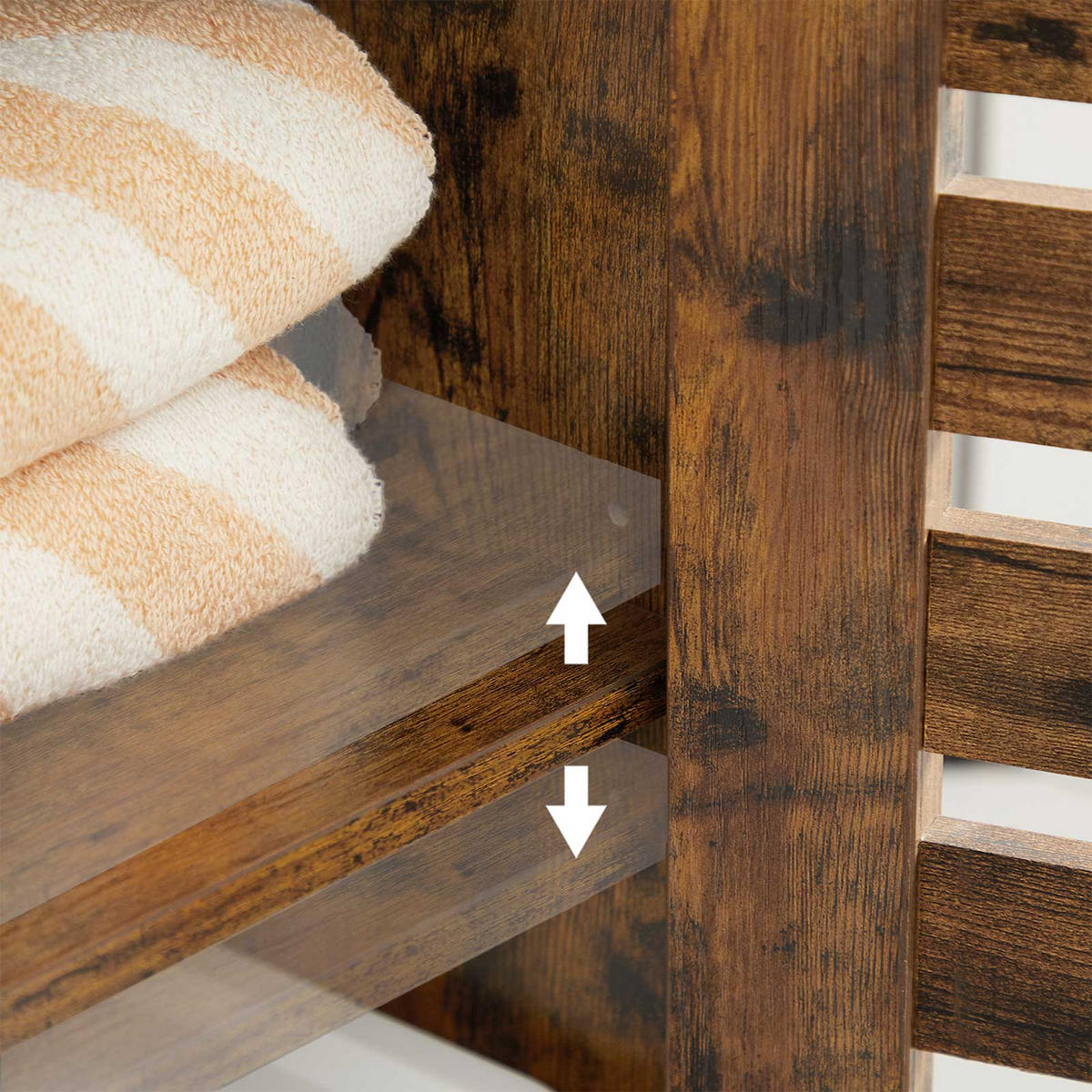 BADEZIMMERSCHRANK AUFBEWAHRUNGSSCHRANK - Braun, Holzwerkstoff (30/82/60cm) - Hansiro