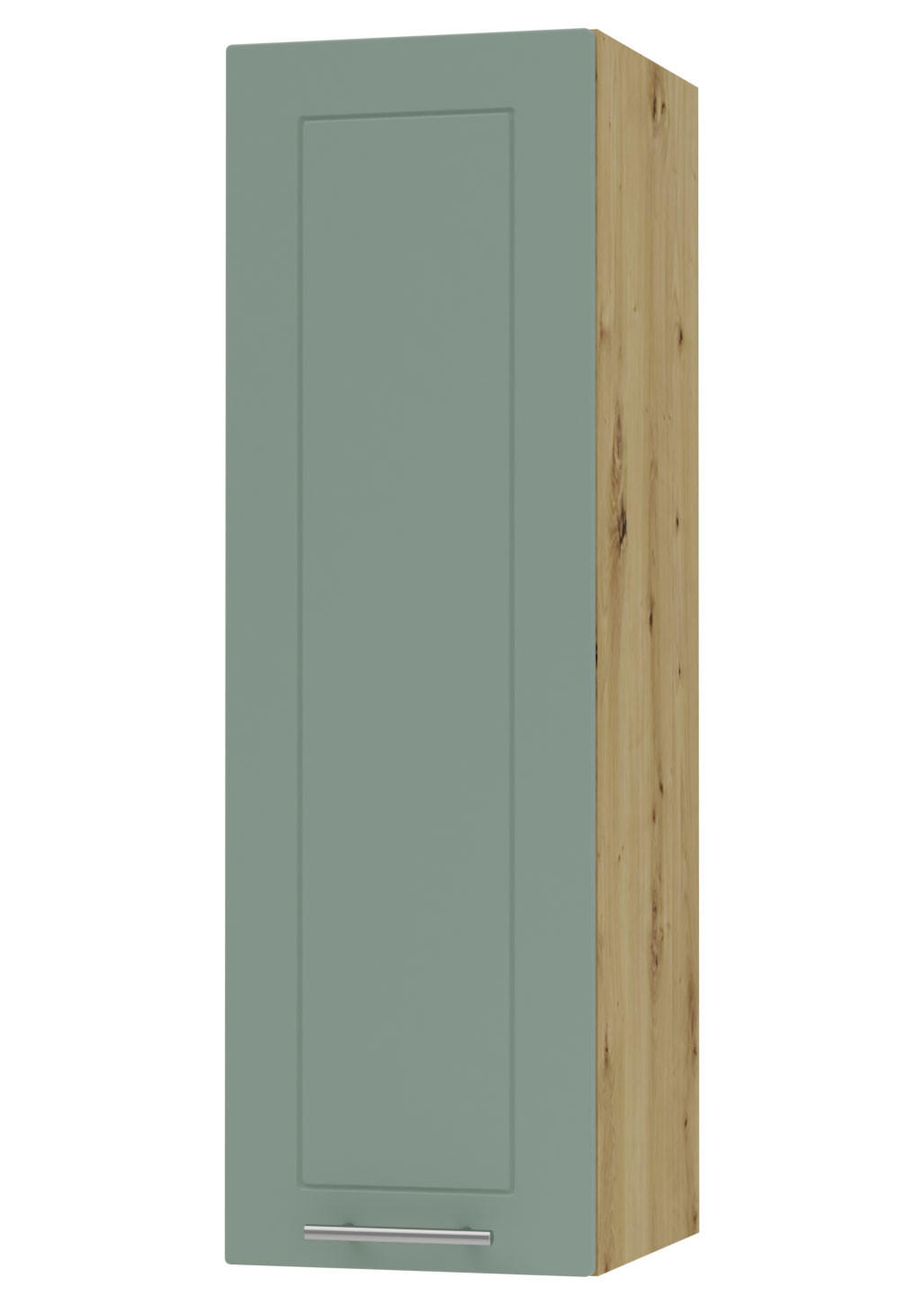 KÜCHENHÄNGESCHRANK Kvantum W4/20 Mint Matt / Eiche Artisan Matt 20 / 32,5 / 96cm - Eiche Artisan/Mintgrün, Holz/Holzwerkstoff (20/96/32.5cm) - Feldmann-Wohnen