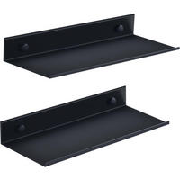 DUSCHREGAL , 30 cm Wandregal 2-teilig - Schwarz, Metall (12/4/30cm) - BELZ