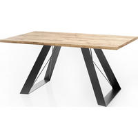 ESSTISCH Colter rechteckig ausziehbar, Craft Eiche 160-260/80/76 cm - Eiche Wotan/Schwarz, Holzwerkstoff/Metall (90/260/76cm) - WFL GROUP