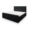 BOXBETT ALORIA 140x200 cm mit Matratze und Topper - Schwarz - Schwarz, Holz (140/200cm) - MASSENO