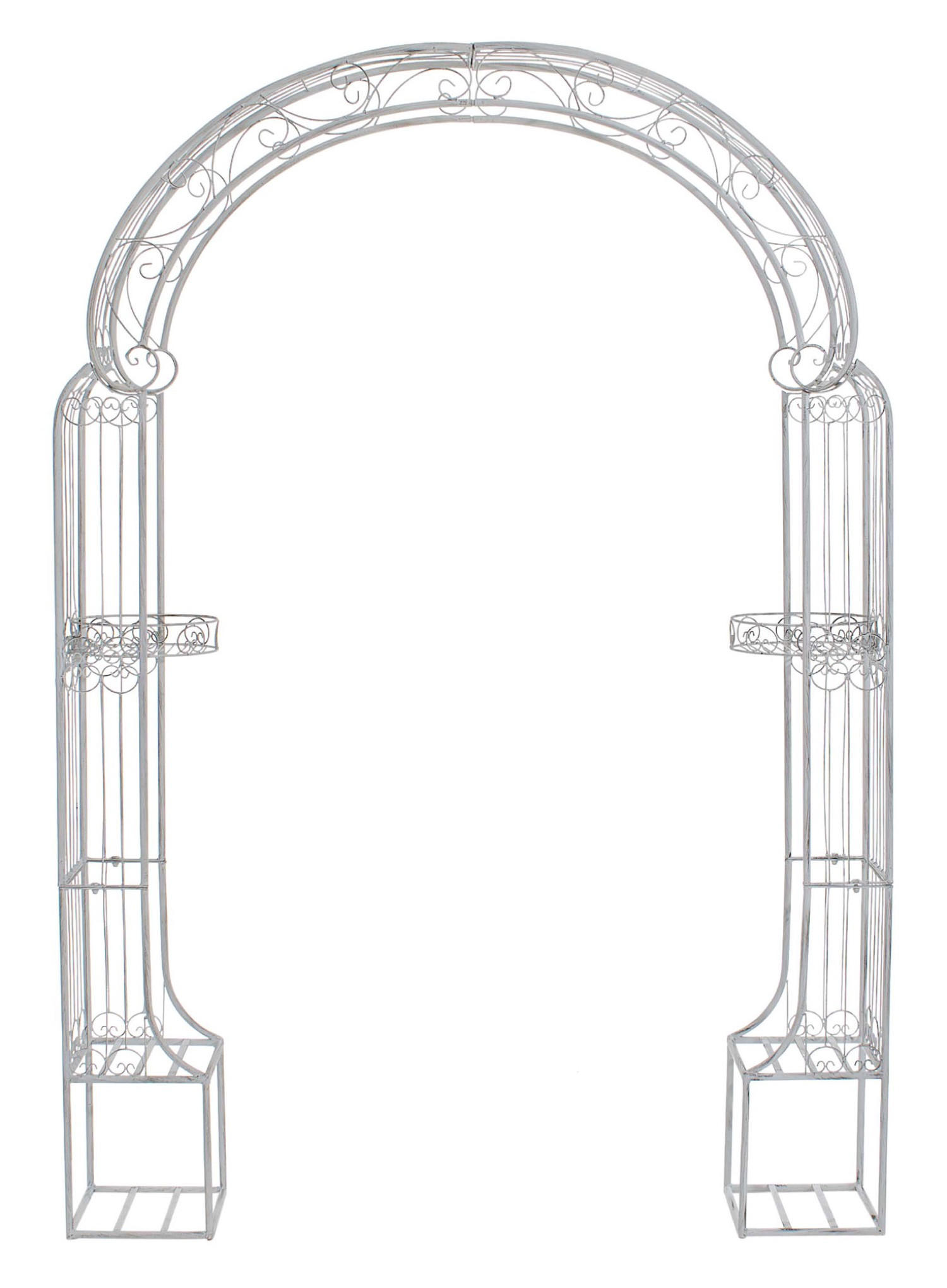 ROSENBOGEN Alesy antik weiß - Weiß, Metall (163/239.5/34cm) - TPFGarden