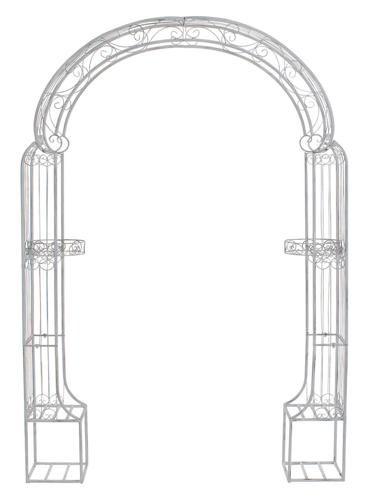 ROSENBOGEN Alesy antik weiß - Weiß, Metall (163/239.5/34cm) - TPFGarden