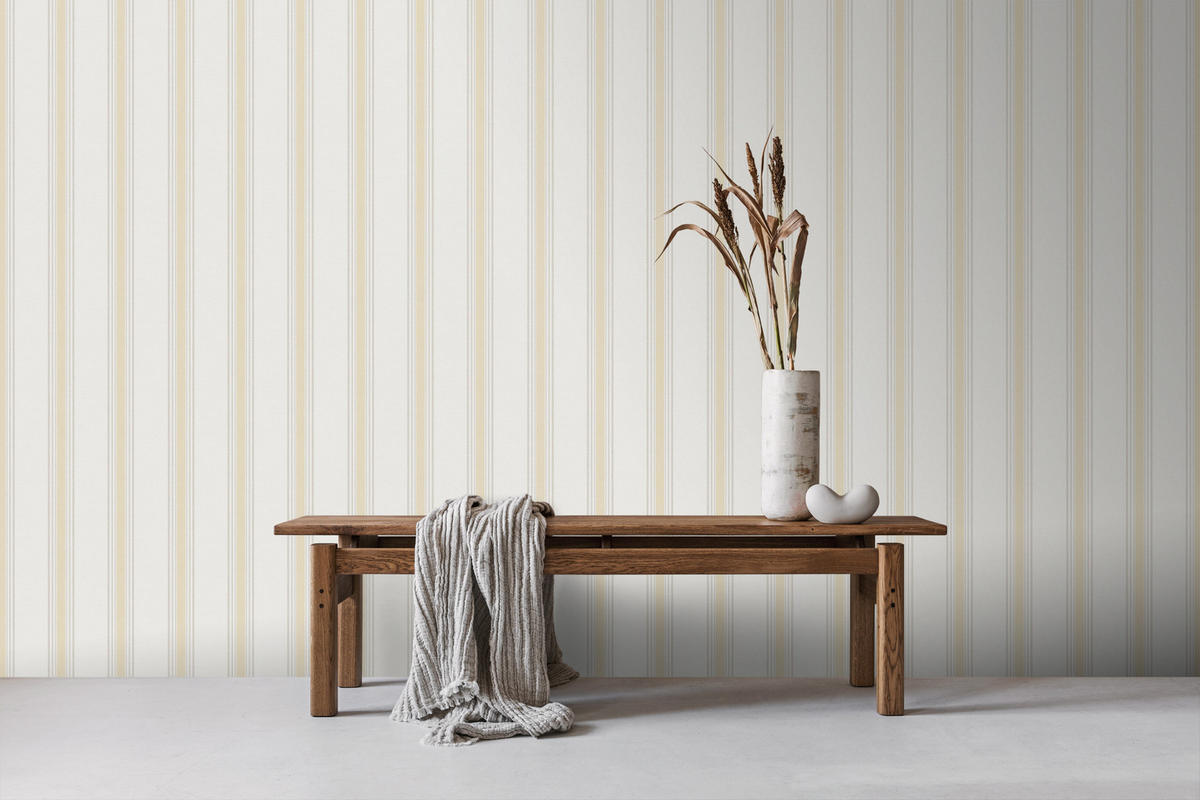 TAPETE Streifen 53 cm x 10 m - Gelb, Papier (53/1000cm) - Sanders & Sanders