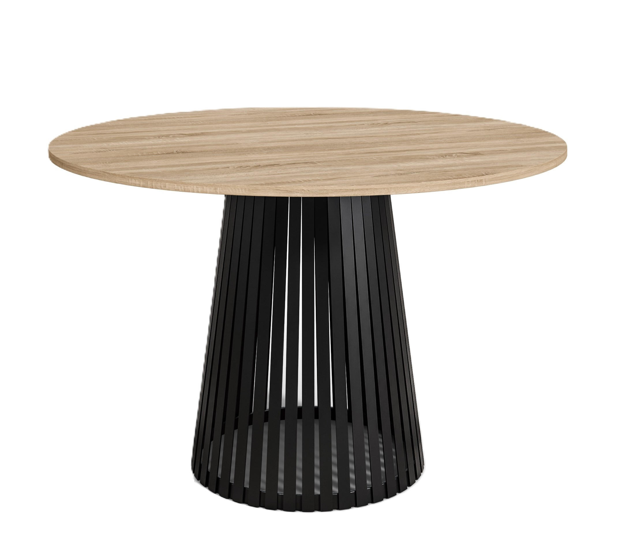 TISCH Sonoma Eiche VIV Rund Mit Lamellen 110 cm - Braun, Holzwerkstoff (110/110/76cm) - Sepro Meble
