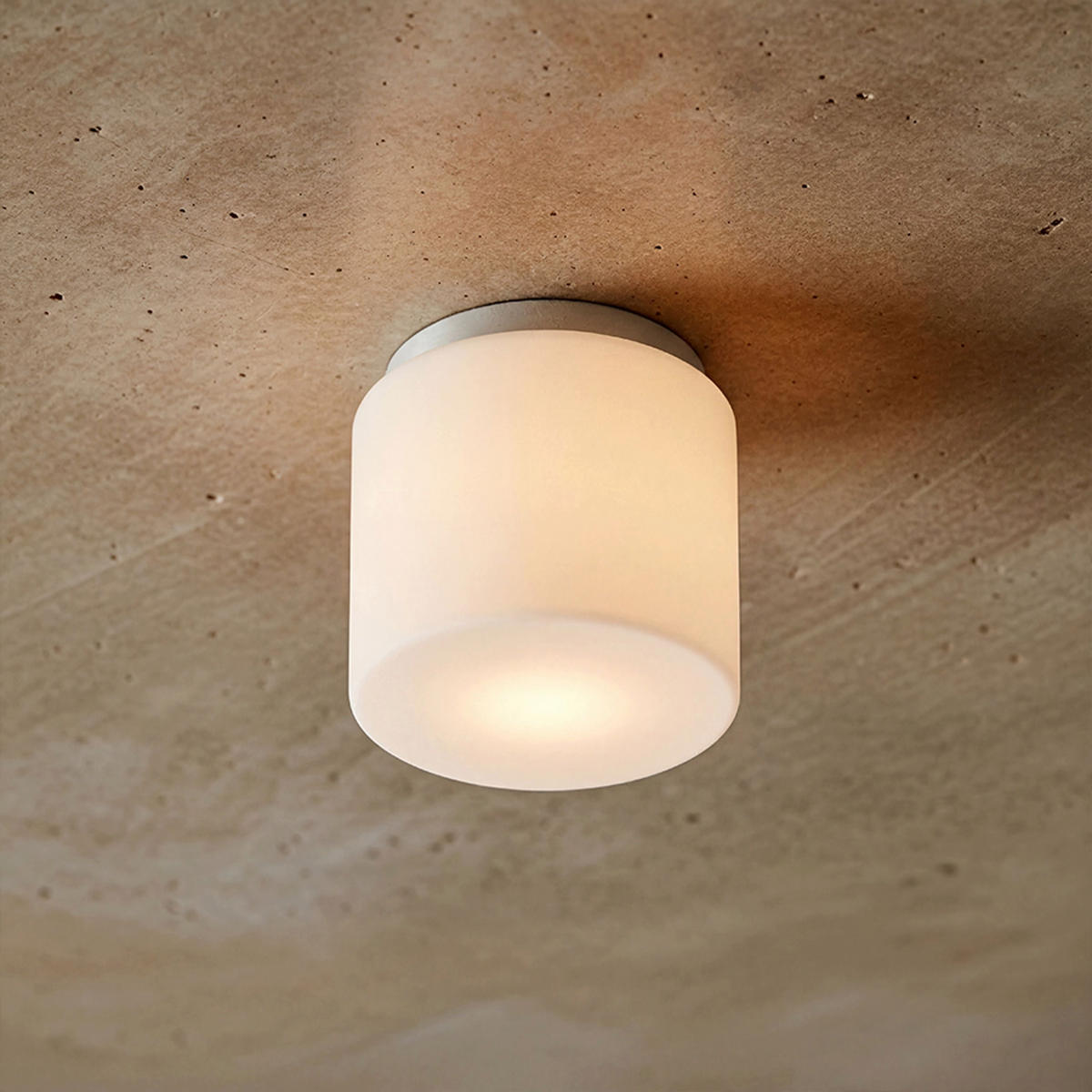 DECKENLEUCHTE ARANA R 17 Opalglas 11 W IP44 - Chromfarben, Glas (17/17/175cm) - Rendl