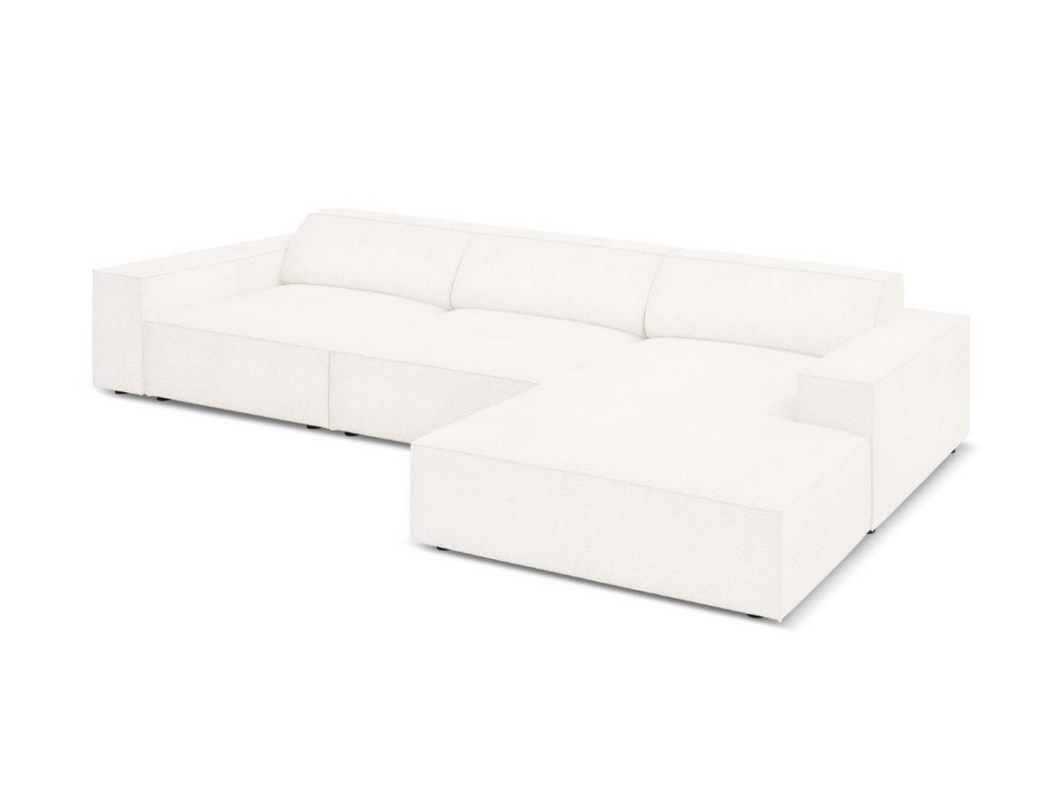 ECKSOFA rechts Jodie aus Boucle beige 4 Sitzplätze - Beige, Textil (166/284cm) - Micadoni
