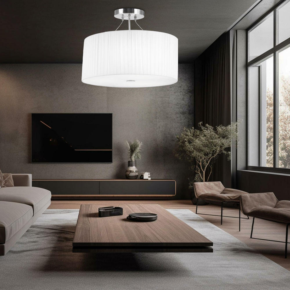 LED DECKENLEUCHTE Metall Weiß - Weiß, Metall (45/45/36cm)