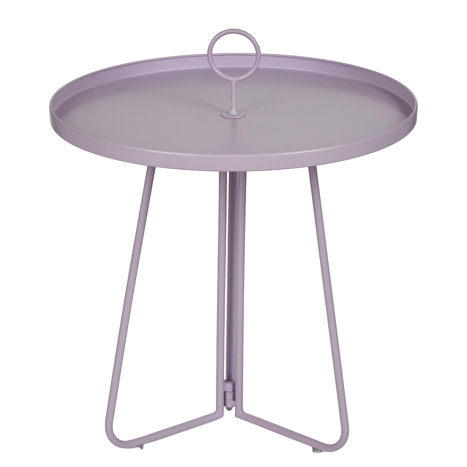 BEISTELLTISCH Porter mit Griff - Flieder, Metall (45/45/53cm) - Butlers