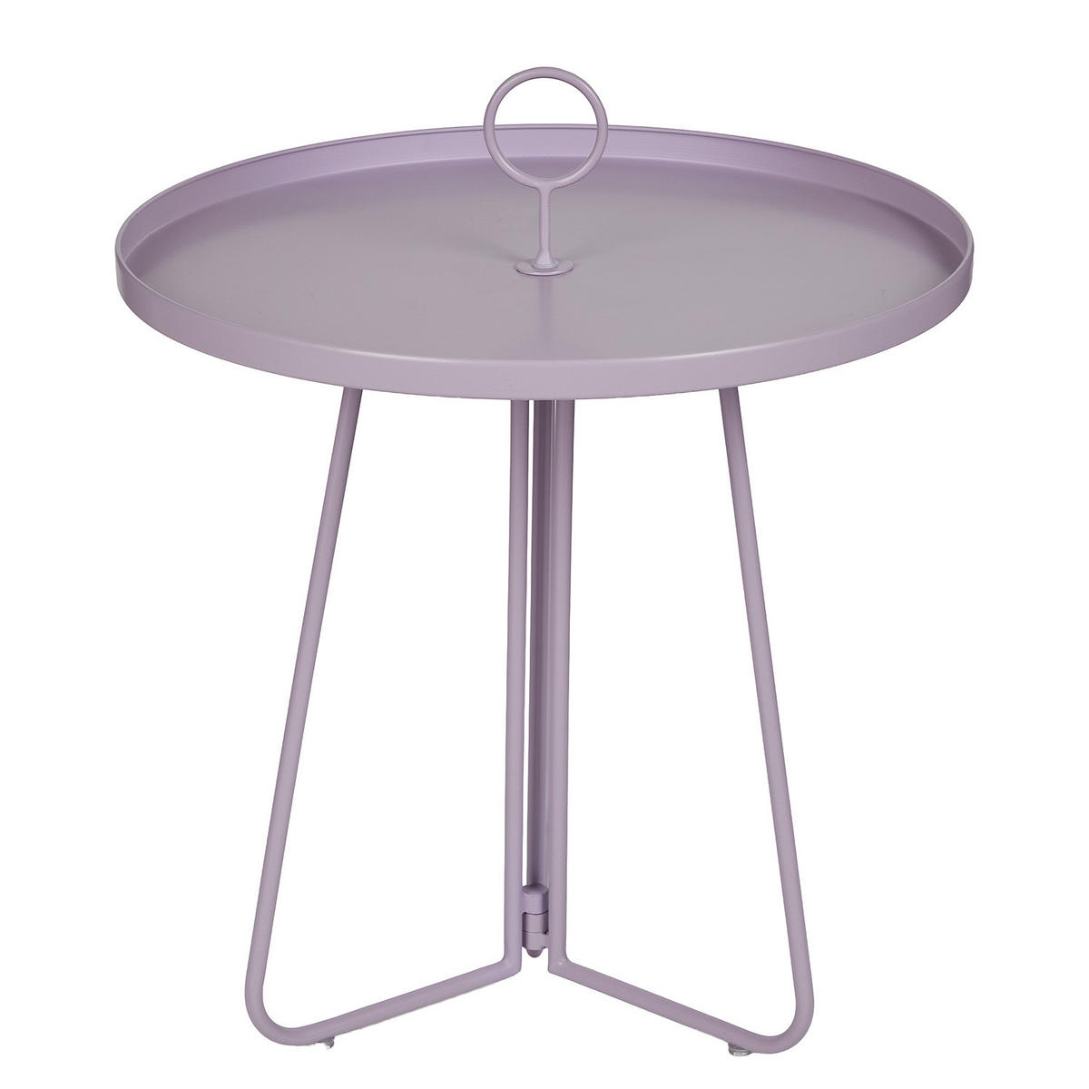 BEISTELLTISCH Porter mit Griff - Flieder, Metall (45/45/53cm) - Butlers