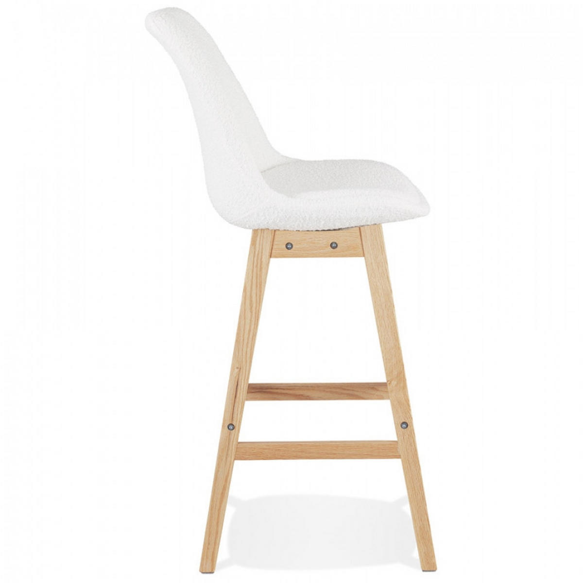 BARHOCKER Weiß 48x112x56cm - Weiß, Holz/Textil (48/112/56cm) - AlterEgo