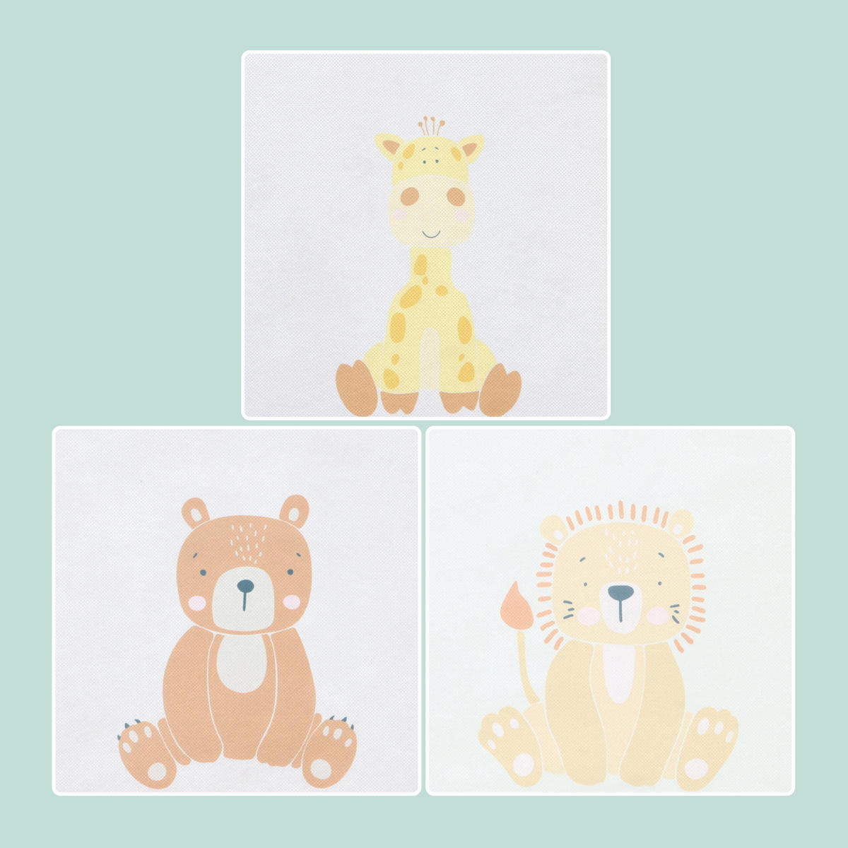 3xKINDERAUFBEWAHRUNGSBOXEN - Multicolor, Wellpappe/Textil (30/30cm) - Relaxdays