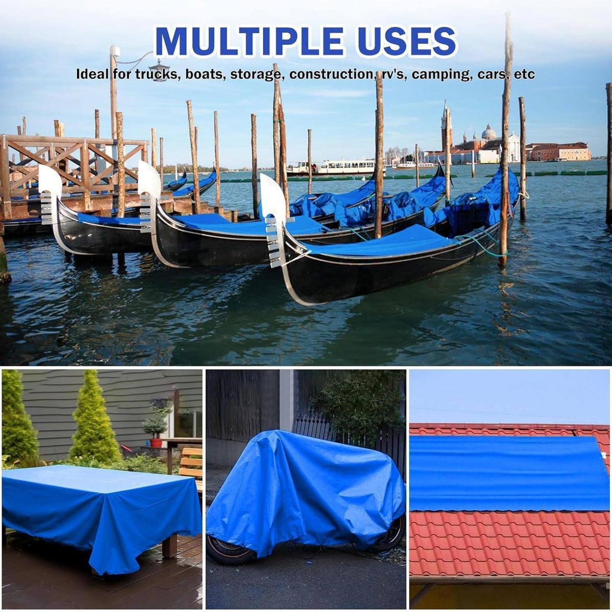 ABDECKPLANE 2 x 3 m Blau 440 g/m² - Blau, Kunststoff (300/200/1cm)