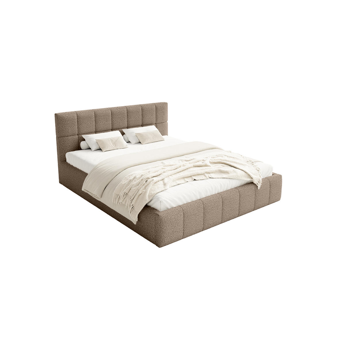 POLSTERBETT Moura 140x200 cm, Beige - Beige, Textil (140/200cm) - Fedve