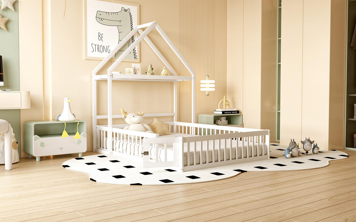 HOCHBETT 90x200 cm Schrank Tisch Holz - Naturfarben, Holz (90/200cm) - LEBENLANG