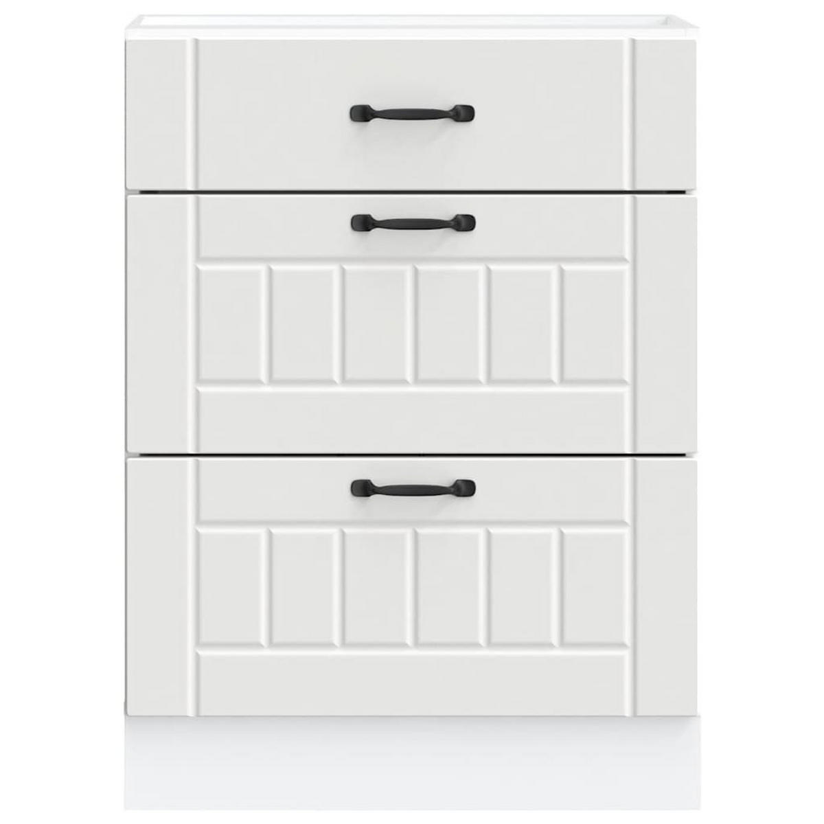 KÜCHENUNTERSCHRANK Maro Weiß 60x46x81,5 cm - Weiß, Holz (60/81.5/46cm) - DELUKE