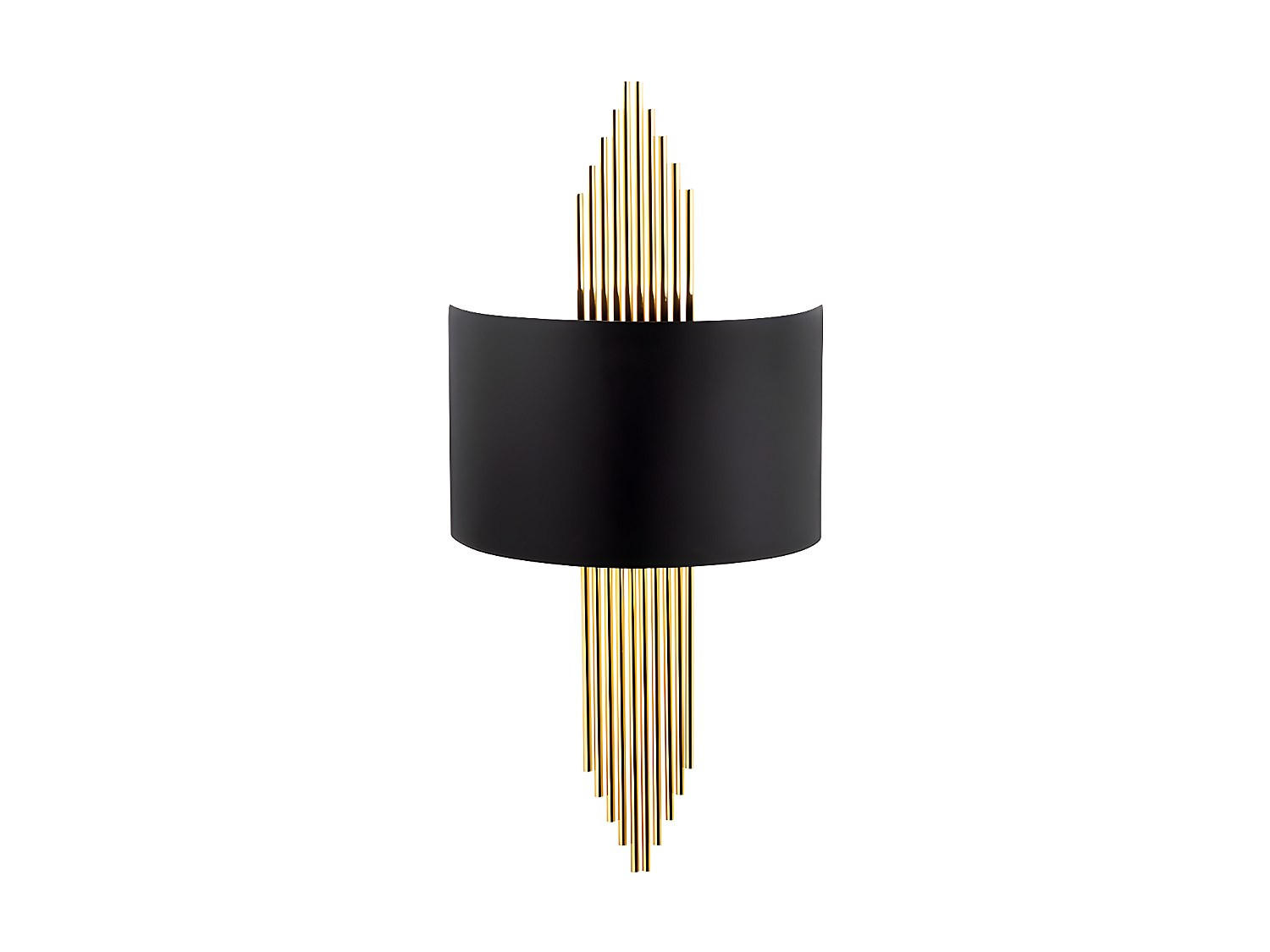 WANDLAMPE - 22 cm x 10 cm - metall - schwarz, goldfarben Sangarius - Goldfarben/Schwarz, Metall (22/75/10cm) - Vente-Unique
