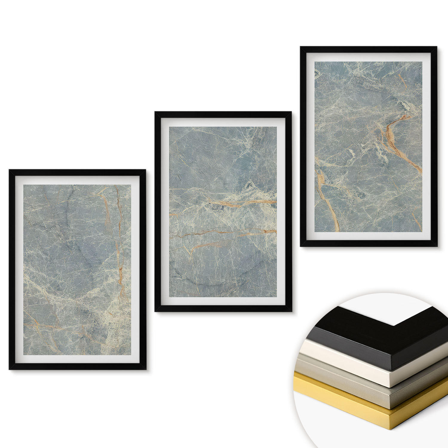 ArtPrintCave Wandbilder Schwarz 40x60 cm