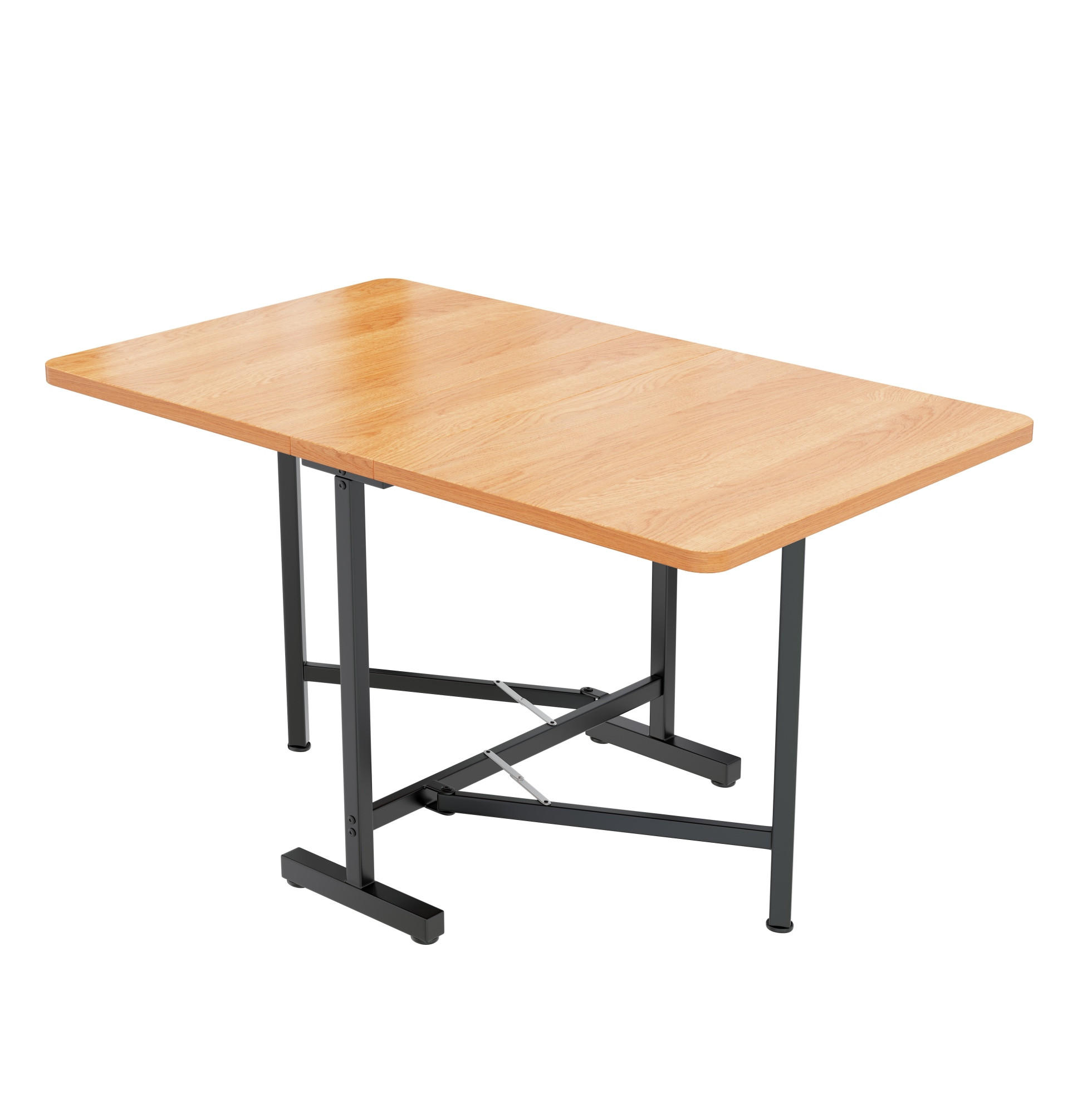 OKWISH JÍDELNÍ stůl 120/80 cm v dekoru amerického bílého dubu z MDF rozkládací a skládací