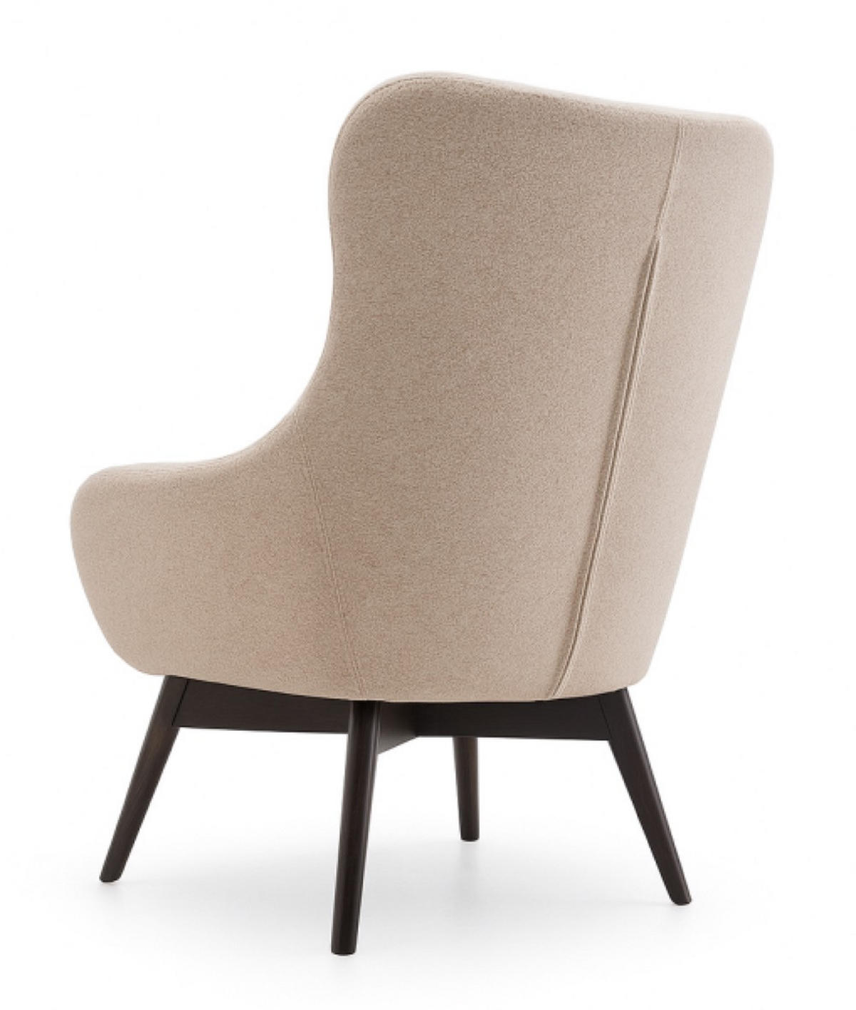SESSEL Hellbeige Lisa Caro Auf Holzbeinen - Beige, Textil (88/108/88cm) - Sepro Meble