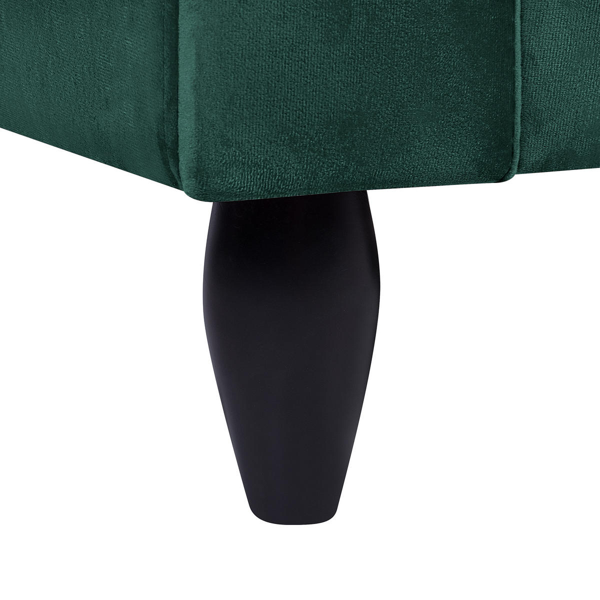 3-SITZER-SOFA Samtstoff Dunkelgrün Bornholm - Dunkelgrün, Textil (197/76/79cm) - Beliani