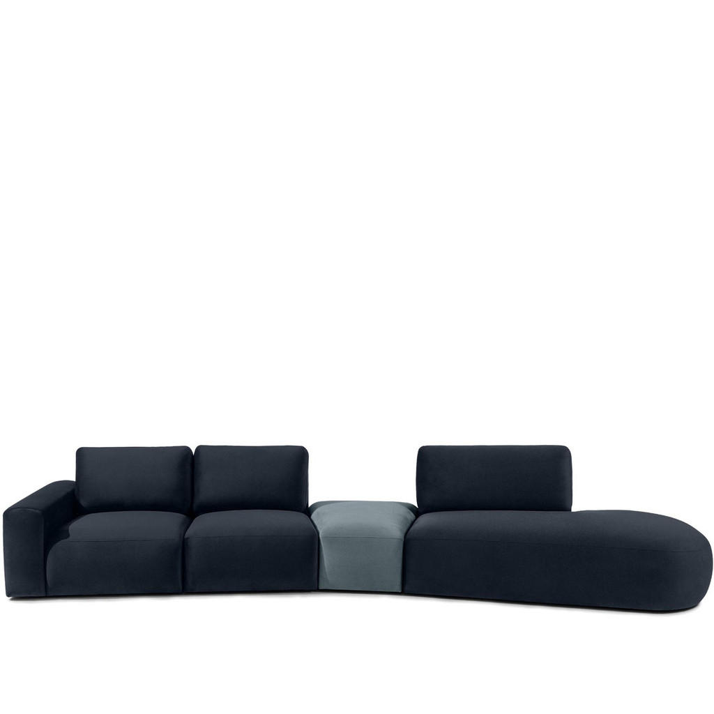 Thumbnail - Konsimo® 5-Sitzer, Blau, Textil, L-Form, 430x84x105 cm, Wohnzimmer, Sofas & Couches, Sofas, Bigsofas