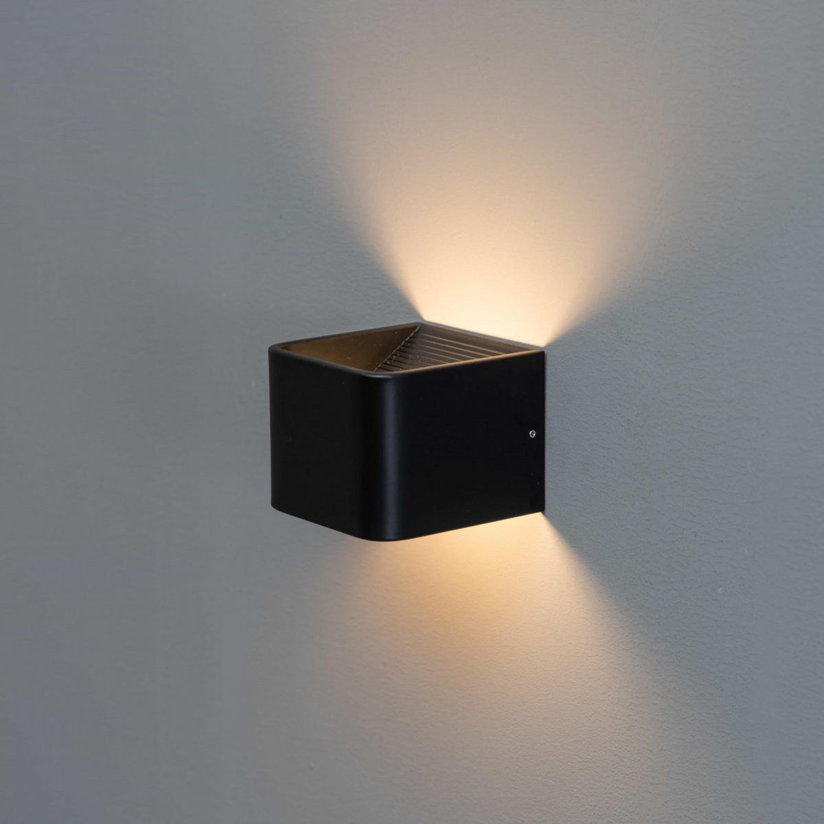 WANDLEUCHTE Quadra, Schwarz, 10cm - Schwarz, Metall (10/8/10cm) - KOSILUM
