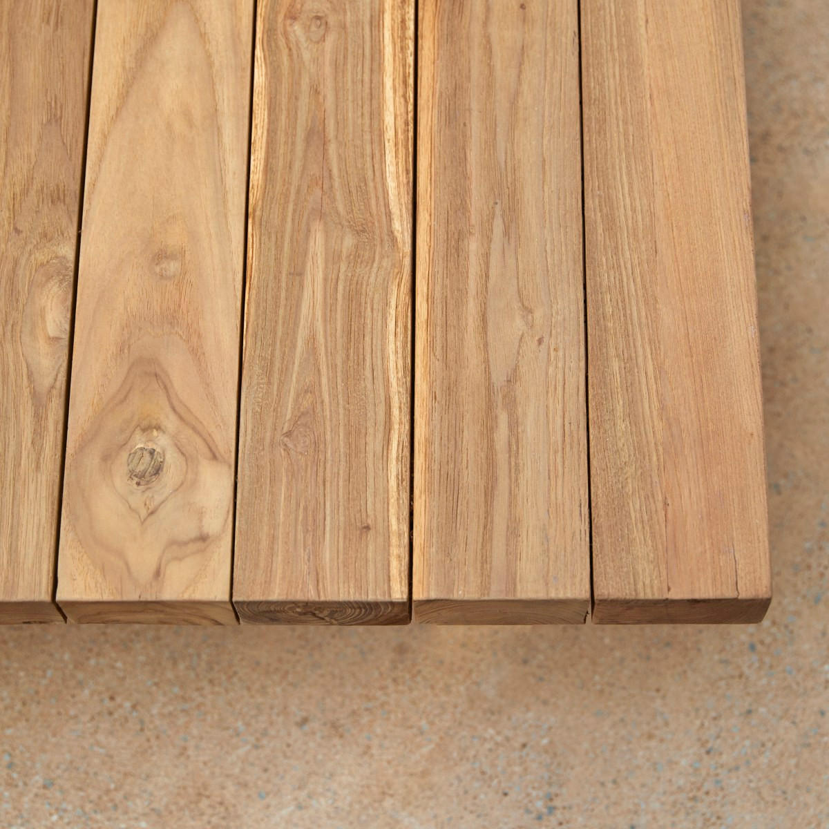 GARTENBANK Joaquin Natur aus Teak - Naturfarben, Holz (200/76/100cm) - Tikamoon