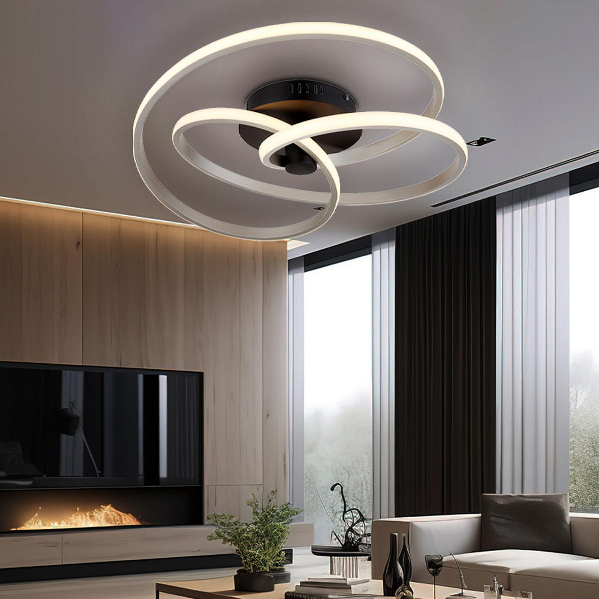 LED DECKENLEUCHTE Aluminium Silber matt - Silberfarben, Metall (50/50/16cm) - Globo Lighting