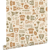 TAPETE Sportthema 50 x 900 cm - Braun, Papier (50/0.1cm) - ESTAhome