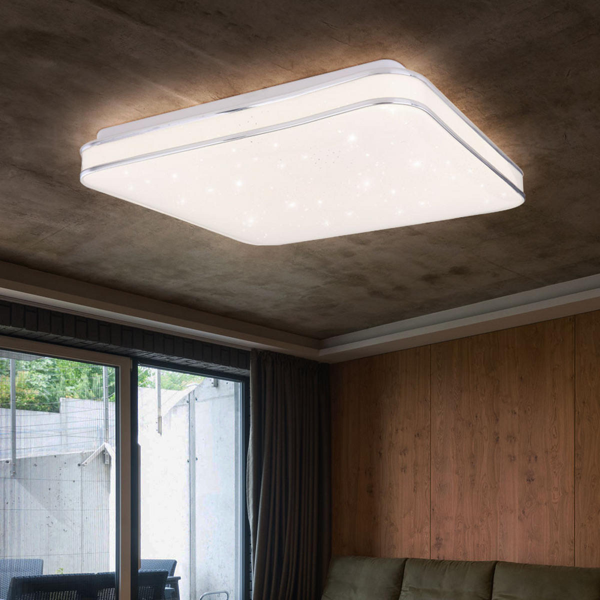 LED DECKENLEUCHTE LASSY Weiß Metall - Weiß, Metall (33.5/33.5/7.3cm) - Globo Lighting