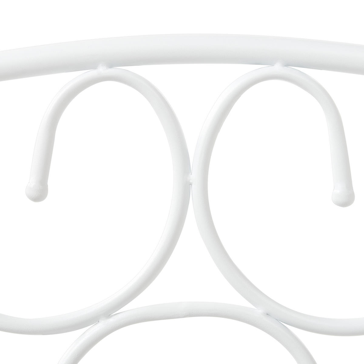 HIMMELBETT 90x200 cm Weiß Sormery - Weiß, Metall (90/200cm) - Beliani